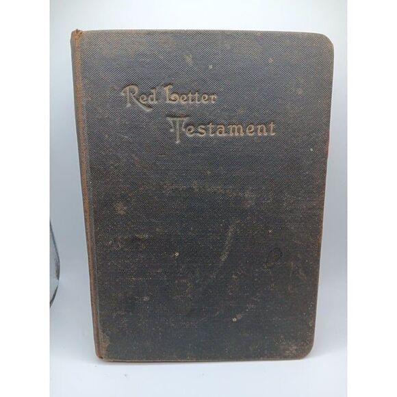 Antique Testament And Psalms Large Type Red Letter Edition Light Of The World - Picture 1 of 10